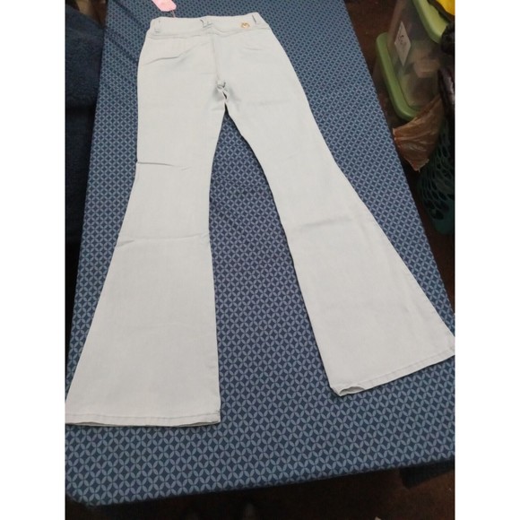 WAIST 30 INCHES SIZE 7 FLARE JEANS STRETCH DENIM BLUE PUSH UP 7-3 CTP1204 SZ7 - Picture 12 of 12